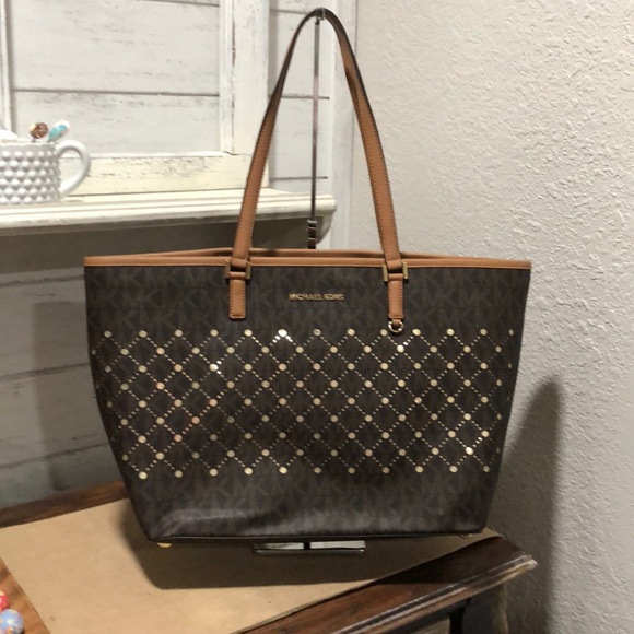 Michael Kors Handbags - Michael Kors Womens Brown Signature Tote